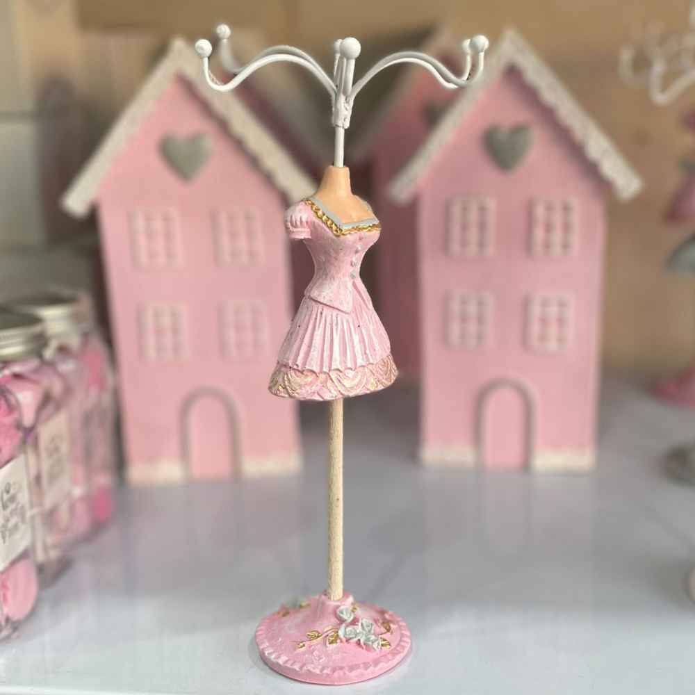 Sieradenhouder en organizer – Roze paspop model