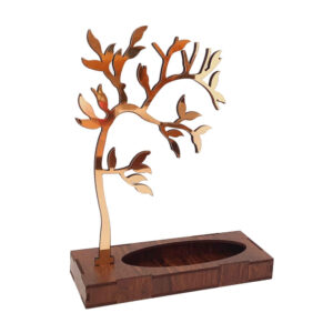 Sieradenhouder en organizer – Boom model (Goudkleurig Hout)