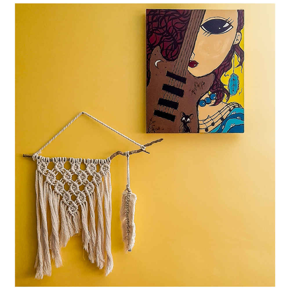 Macramé wandtapijt Bohemian Afra