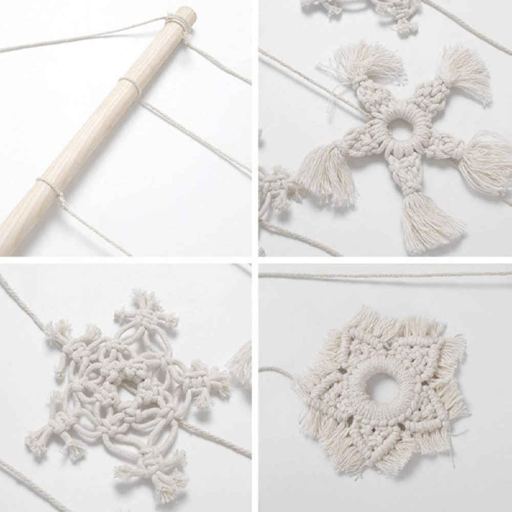 Macramé wandtapijt Bohemian Snow