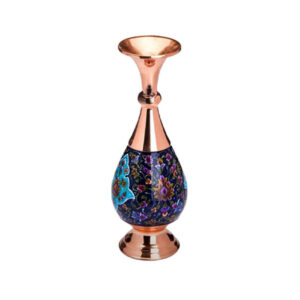 Decoratieve koperen vaas handbeschilderd met Perzische Minakari-emaille Lux