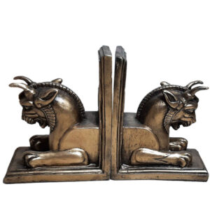 Pasargad gehoornde leeuwen sculptuur boekensteun