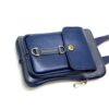 Echt leren heuptas met verstelbare riem voor heren – blauw
