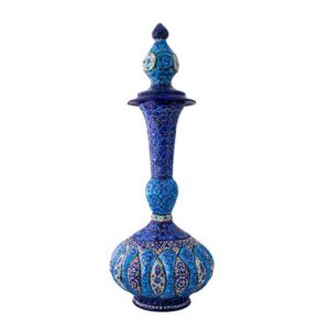 Decoratieve koperen fles met Perzische Minakari-emaille Saba