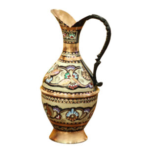 Decoratieve kan handgemaakt met Perzische Minakari-emaille Elika