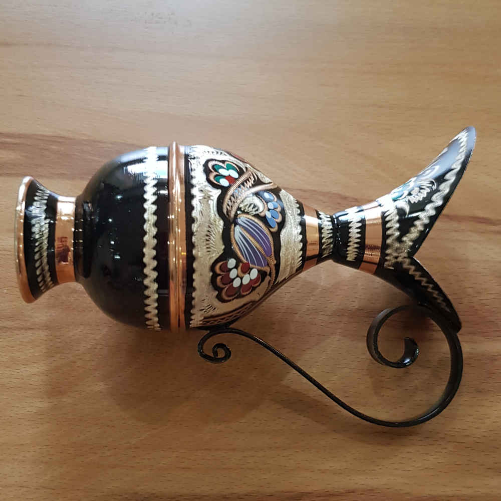 Decoratieve kan handgemaakt met Perzische Minakari-emaille Zaman