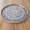 Decoratieve koperen schaal handgegraveerd met Perzisch ambacht Darya
