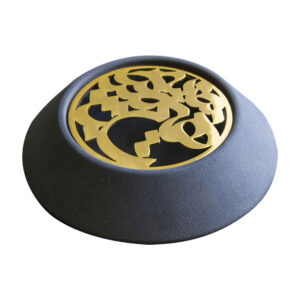 Perzische Cementen Asbak — Eshgh Design — Rond Zwart