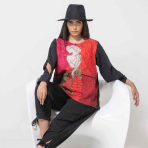 Perzische Tuniek Daam — Damestop — Rood — Perzisch Design