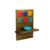 Decoratieve houten wand-sleutelhouder met ontwerp Avard
