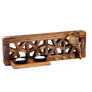 Decoratieve houten wand-sleutelhouder met ontwerp Bird