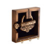 Decoratieve houten wand-sleutelhouder met ontwerp Golden