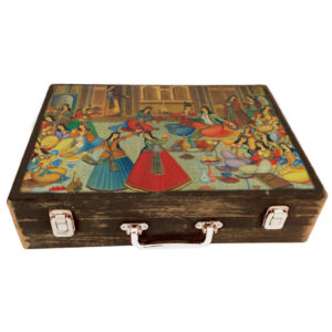 Houten geschenkdoos met Perzisch motief – Beeld