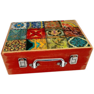 Houten geschenkdoos met traditioneel Perzisch patroon