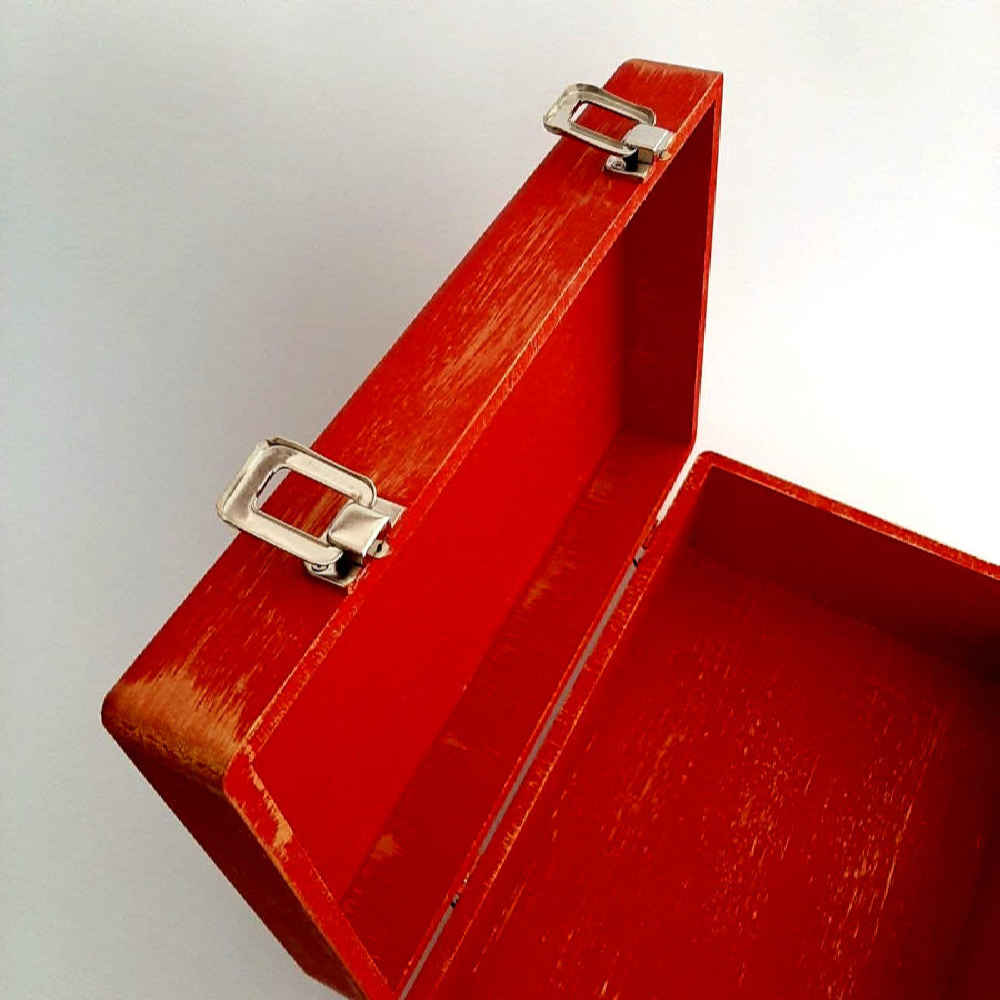 Houten geschenkdoos met Perzisch tegelpatroon