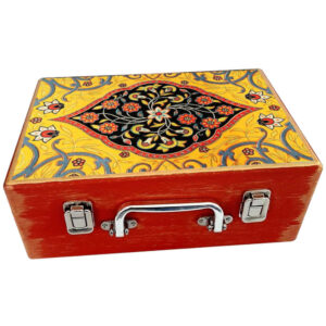 Houten geschenkdoos met Perzisch tegelpatroon