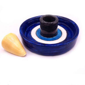 Keramische wierookhouder – Ronde Blauwe Model Palo