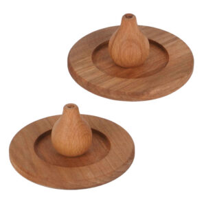 Houten wierookhouder – Rond Model Laleh (set van 2)