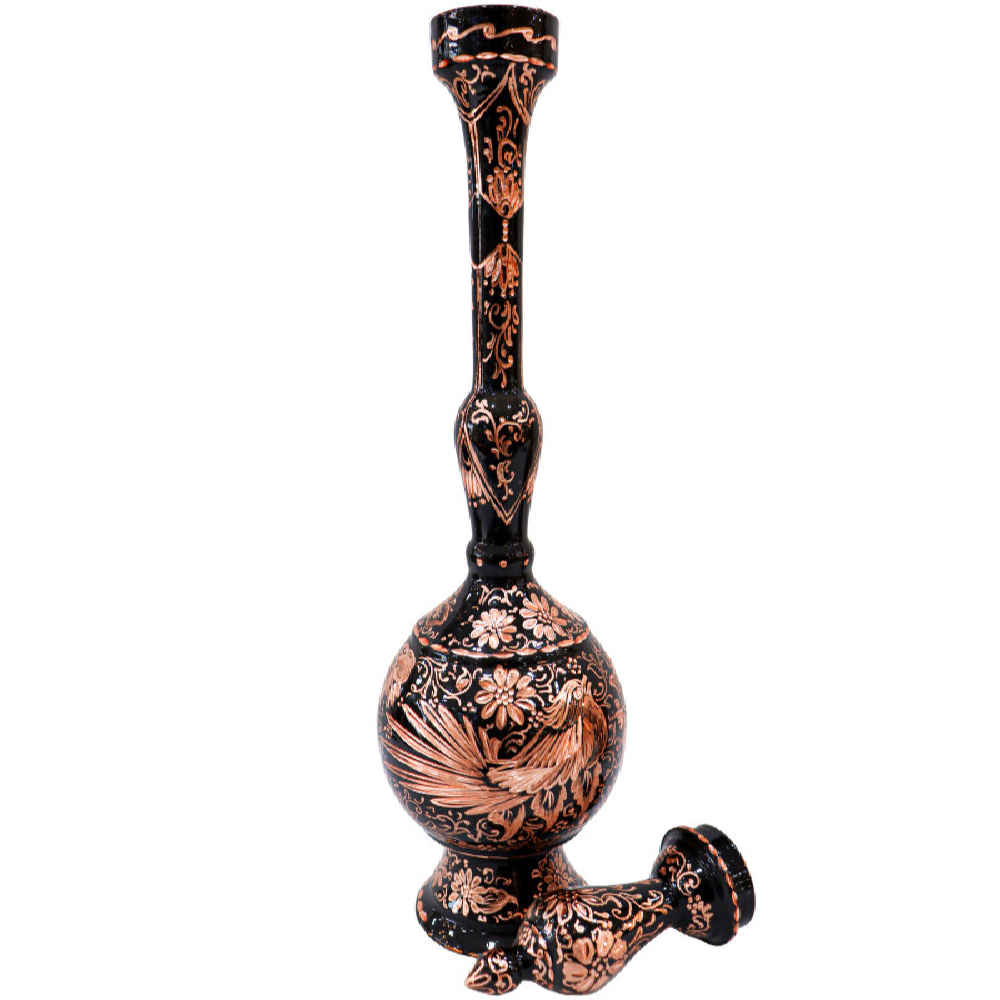 Decoratieve koperen fles handgemaakt Perzisch gegraveerd Shokoh (2x)