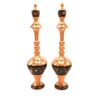 Decoratieve koperen fles handgemaakt Perzisch gegraveerd Tong (2x)
