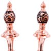 Decoratieve koperen fles handgemaakt Perzisch gegraveerd Yara (2x)