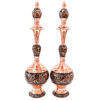 Decoratieve koperen fles handgemaakt Perzisch gegraveerd Yara (2x)