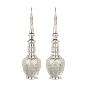 Decoratieve koperen fles handgemaakt Perzisch gegraveerd Zina (2x)