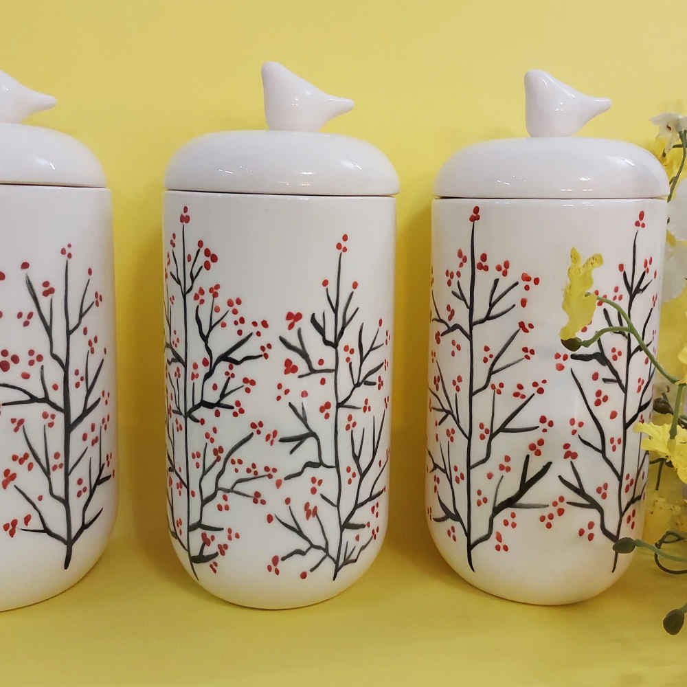 Ceramische potten set – Blossom (3x)