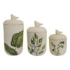 Ceramische potten set – Leaf (3x)