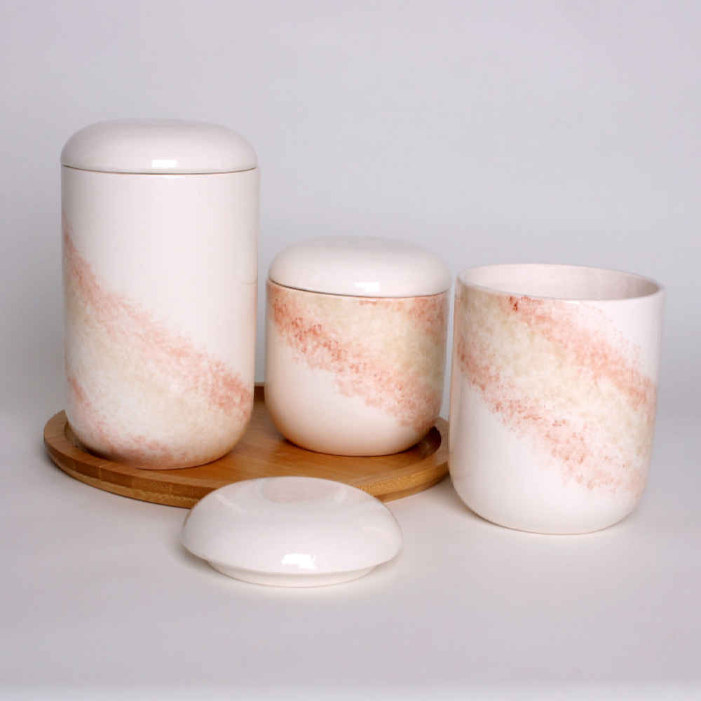 Keramische potten set – Ideaal voor keukenopslag & organisatie, Lux (3x)