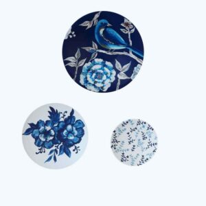 Aardewerken Borden Behesht Floral – Handgeschilderd (Set van 3)