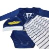 Set van 3 Pasgeboren Babykleding – Blauw Captain Model