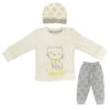 Set van 3 Pasgeboren Babykleding – Wit Kat Model