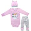 Set van 3 Pasgeboren Babykleding – Roze Vos Model