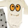 Set van 3 Pasgeboren Babykleding – Grijs Halloween Model