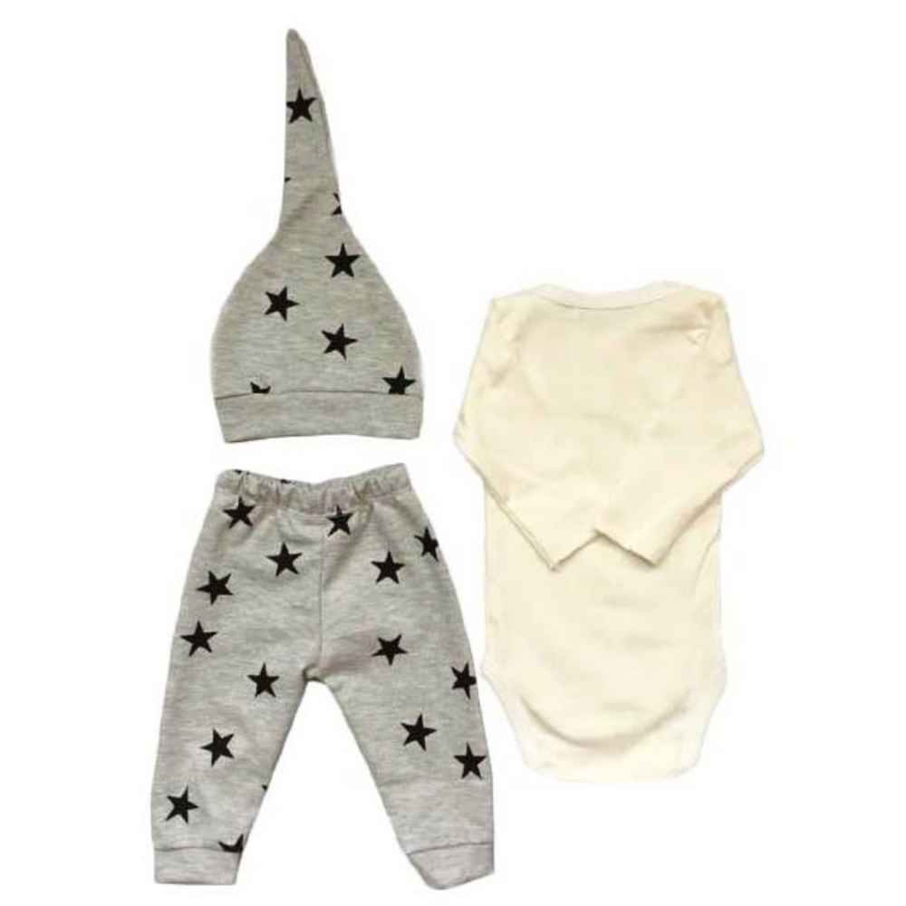 Set van 3 Pasgeboren Babykleding – Grijs Halloween Model