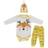 Set van 3 Pasgeboren Babykleding – Wit Roobah Model