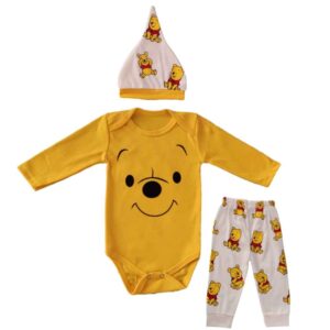 Winnie the Pooh Babykleding – Gele 3-Delige Set