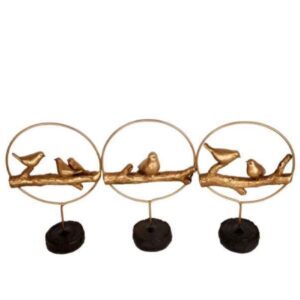 Set van 3 Realistische Mus Beeldjes – Decoratieve Vogels