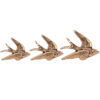 Messing Zwaluw Beeldjes – Vogelkunst (Set van 3)