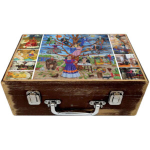 Houten geschenkdoos met patroon – Frida
