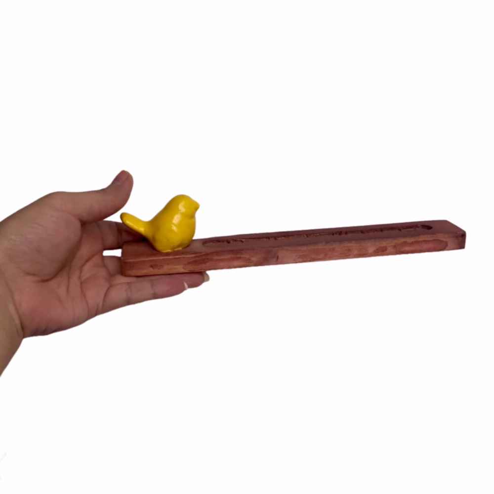 Houten wierookhouder – Model Vogel