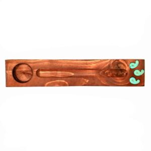 Houten wierookhouder – Model Turkoois