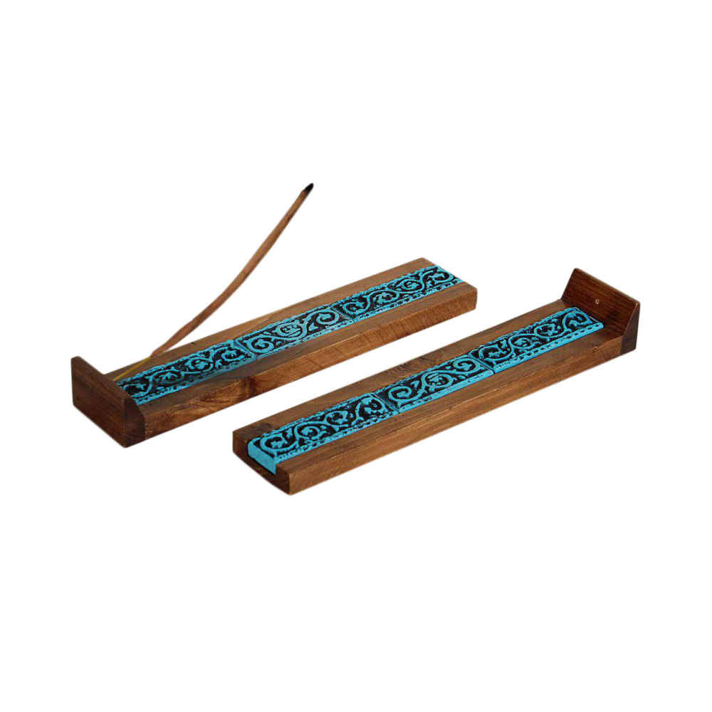 Perzische houten wierookhouder – model Kaashi (set van 2)