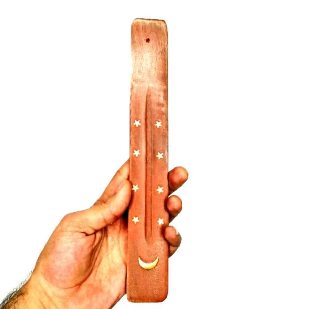 Houten wierookhouder – Model Maan