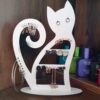 Houten sieradenhouder en organizer – Kat model (2x)
