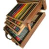 Houten kleurpotlodendoos 120 kleuren met lade – Salva-design voor kunstenaars