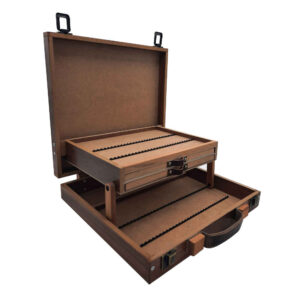 Houten kleurpotlodendoos 120 kleuren met lade – Salva-design voor kunstenaars