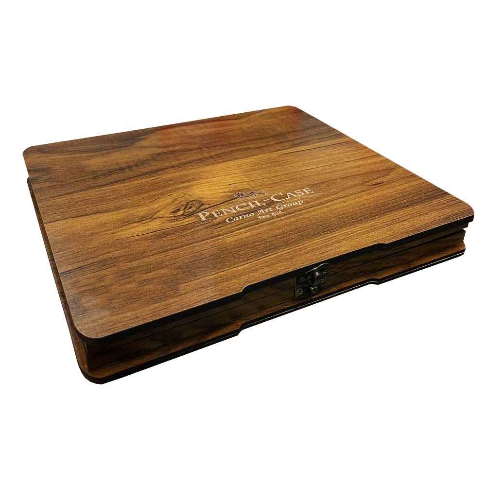 Houten kleurpotlodendoos 24 kleuren – Sarvin-editie voor kunstenaars
