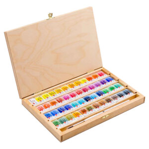 St.Petersburg Aquarelset – 48 Kleuren in Luxe Houten Kist